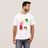 T-shirt Belette mangeant des mollusques et crustacés au (Devant entier)