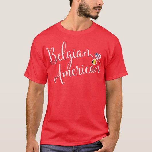 T-shirt Belge Américain Entwinted Hearts Tee - shirt (Devant)