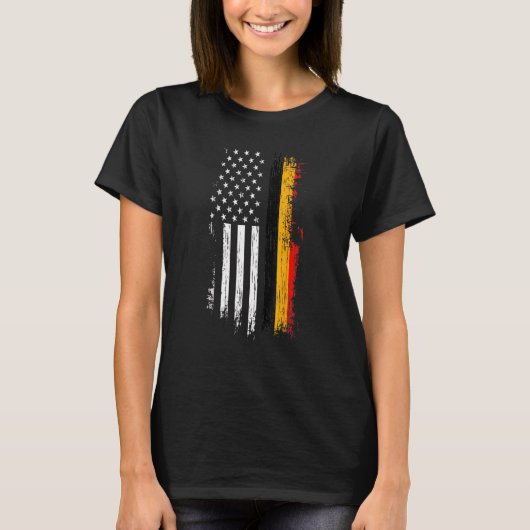 T-shirt Belge American Flag Pride Belgique États-Unis Tee (Devant)