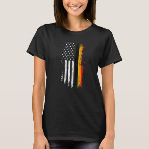 T-shirt Belge American Flag Pride Belgique États-Unis Tee 