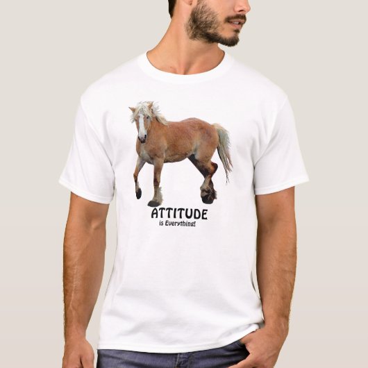 T-Shirt belge Brouillon Cheval Equine (Devant)