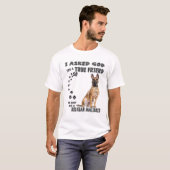 T-shirt Belge Malinois Citation Maman Papa, Pasteur Belga (Devant entier)