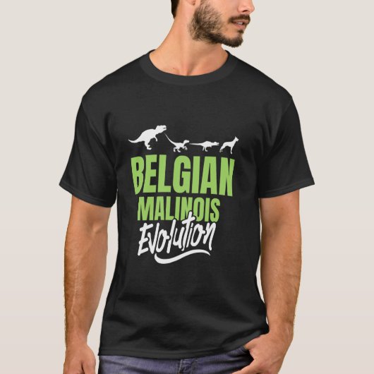 T-shirt BELGE MALINOIS ÉVOLUTION Propriétaire de chien Mal (Devant)