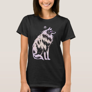 T-shirt Belge Malinois X Husky Pink Dog Stencil Belusky