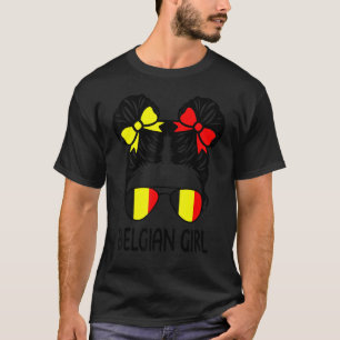 T-shirt Belge Messy Hair Belgique Pride Patriotique Wo