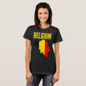 T-shirt Belgian Belgium Country Map Flag (Devant entier)