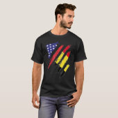 T-shirt Belgique American Grosse Drapeau USA Patriot Herit (Devant entier)
