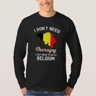 T-shirt Belgique Carte du Drapeau Belge Voyage Vocation