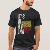 T-shirt Belgique C'est dans mon ADN mignon drapeau belge F (Devant)