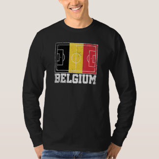 T-shirt Belgique Champ de football Pays Drapeau Belge Prid