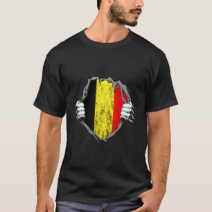 T-shirt Belgique Chest Belge Drapeau Belgique Fierté