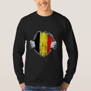T-shirt Belgique Chest Belge Drapeau Belgique Fierté