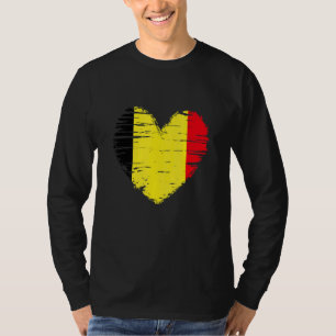 T-shirt Belgique Coeur Belge Drapeau Belge Pride