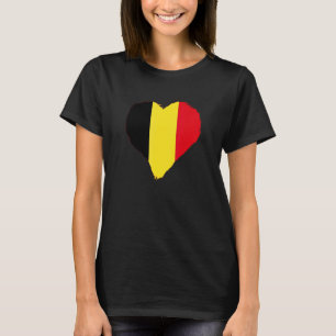 T-shirt Belgique Coeur Belge Drapeau Belgique Belgie Belgi