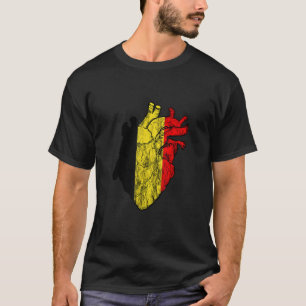 T-shirt Belgique Coeur Love Veines Belgique Drapeau Belgiq