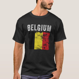 T-shirt Belgique Drapeau Distorsion Hommes Femmes Enfants 