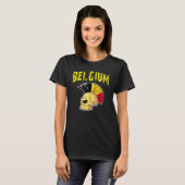 T-shirt Belgique Drapeau Mohawk Skull National Team Suppor (Devant entier)