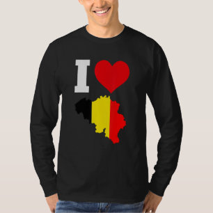 T-shirt Belgique Drapeau pour Belgique J'aime Belgique