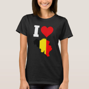 T-shirt Belgique Drapeau pour Belgique J'aime Belgique