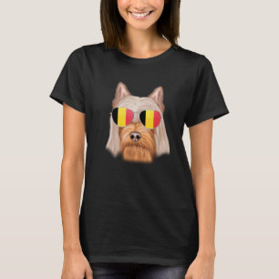 T-shirt Belgique Drapeau Silky Terrier Chien Belgique Poch