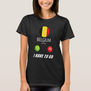 T-shirt Belgique Drapeau Souvenir Belgique Appelle Est Cal