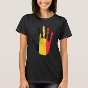 T-shirt Belgique drapeau sport à main fière football