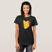 T-shirt Belgique Drapeau Sur La Forme Du Coeur Belgique (Devant entier)