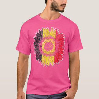 T-shirt Belgique Drapeau Tournesol Drapeau Belgique