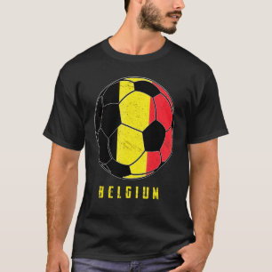 T-shirt Belgique Football Belgique Drapeau National Foot F