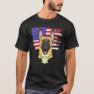T-shirt Belgique Malinois K9 Allemand Berger Politique amé