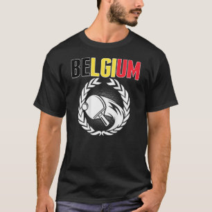 T-shirt Belgique Ping Pong Belge Table Tennis Team Suppo