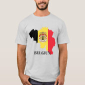 T-shirt Belgique Silhouette, drapeau, (Devant)