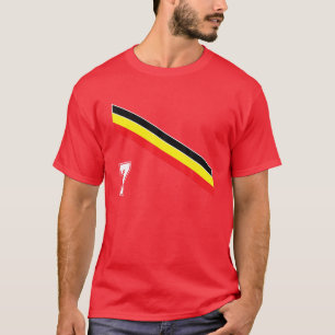 T-shirt Belgique Soccer Numéro 7 Belgique Football Team Sp
