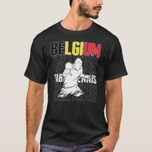 T-shirt Belgique Table Tennis Support Belge Ping Pong T