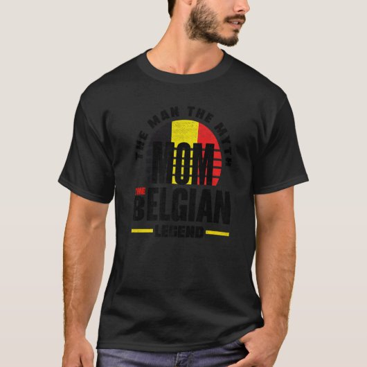 T-shirt Belgium Belgian Belgium Flag Mother (Devant)