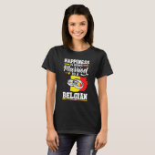 T-shirt Belgium Belgian Flag Happiness Is Beign Married To (Devant entier)