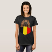 T-shirt Belgium Flag Bloodhound Dog In Pocket (Devant entier)