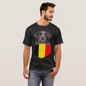 T-shirt Belgium Flag German Shorthaired Pointer Dog In Poc (Devant entier)