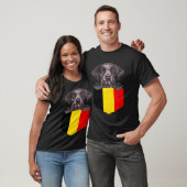 T-shirt Belgium Flag German Shorthaired Pointer Dog In Poc (Unisexe)