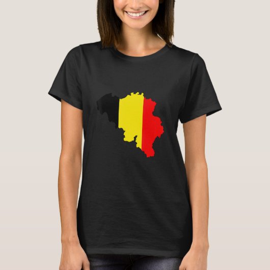 T-shirt Belgium flag in Belgium outline Belgium (Devant)