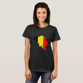 T-shirt Belgium flag in Belgium outline Belgium (Devant entier)