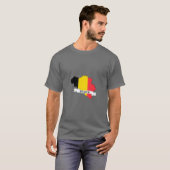 T-shirt belgium flag map (Devant entier)