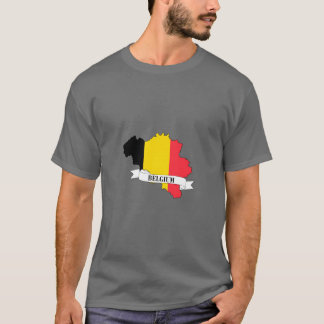 T-shirt belgium flag map