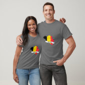 T-shirt belgium flag map (Unisexe)