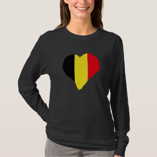 T-shirt Belgium Heart Belgian Flag Belgique Belgie Belgian