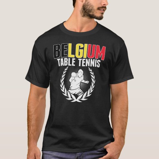 T-shirt Belgium Table Tennis Belgian Ping Pong Team Suppo (Devant)