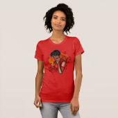 T-shirt Bélier diva noir vibrant avec une énergie dynamiqu (Devant entier)