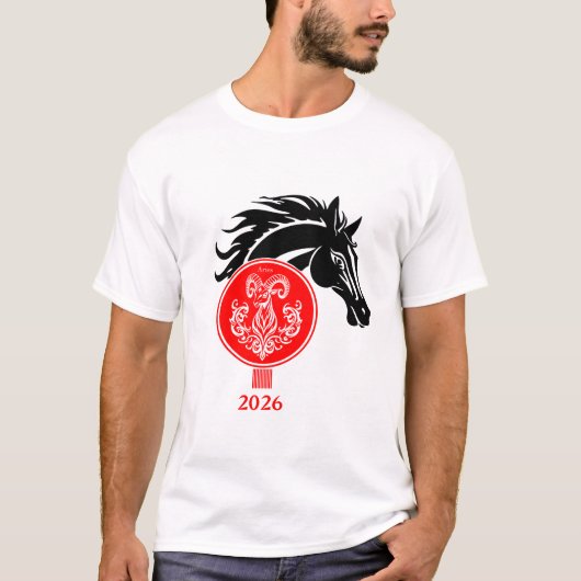 T-shirt Bélier x Année du Cheval 2026 (Devant)