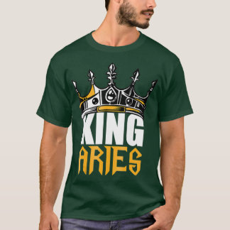 T-shirt Béliers Cadeaux Anniversaire King Aries Zodiac
