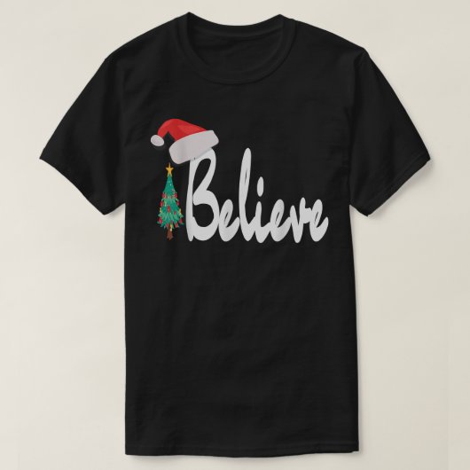 T-shirt Believe in Christmas Magic Family Matching Red Hat (Design devant)